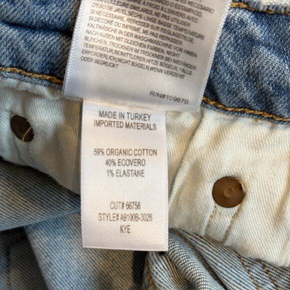 Agolde Jeans Kye Mid Rise Straight Crop Boho Distressed #A9100B-3026 Size 31 - Picture 4 of 15